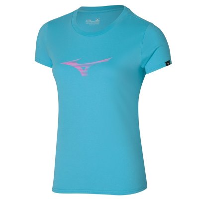 Camisa Mizuno Athletics RB Tee Mujer - Azules - Chile M452CVMTAG